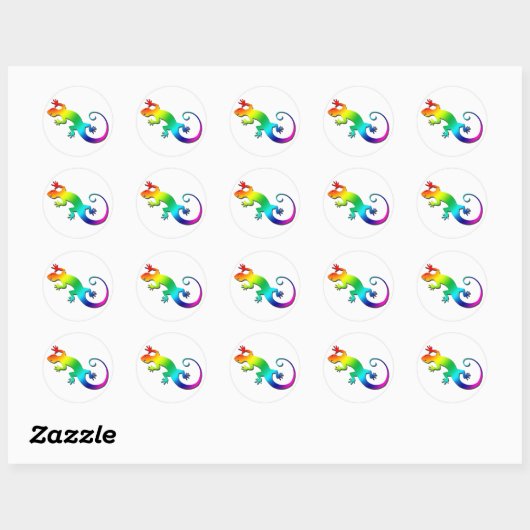 Rainbow Gecko Stickers (Vel)