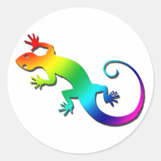 Rainbow Gecko Stickers (Voorkant)