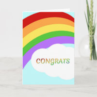Rainbow Gefeliciteerd Kaart