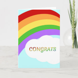 Rainbow Gefeliciteerd Kaart