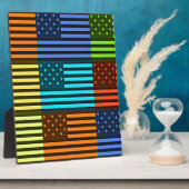 Rainbow-geïnspireerde Amerikaanse motief vlag ontw Fotoplaat (Zijkant)