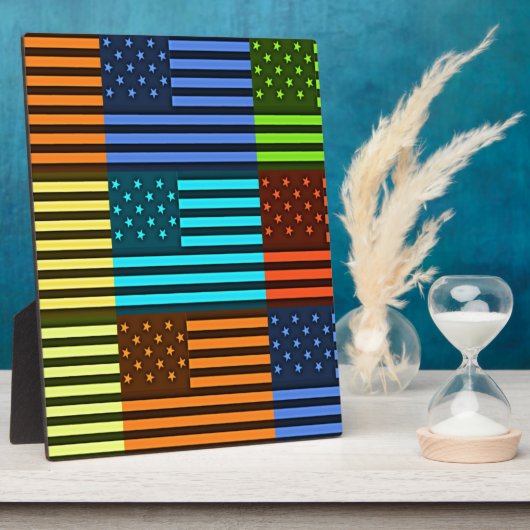 Rainbow-geïnspireerde Amerikaanse motief vlag ontw Fotoplaat (Zijkant)