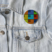 Rainbow-geïnspireerde Amerikaanse motief vlag ontw Ronde Button 5,7 Cm (In situ)