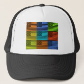 Rainbow-geïnspireerde Amerikaanse motief vlag ontw Trucker Pet (Voorkant)