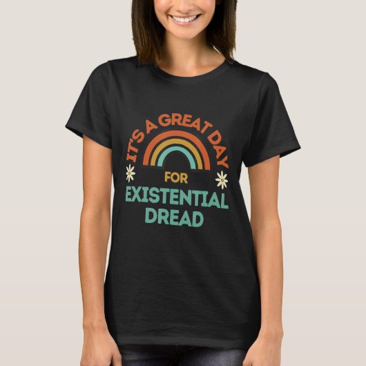 Rainbow Gen Z Funny Nihilism existential Crisis da T-shirt (Voorkant)
