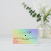 Rainbow Gender Neutrale Baby shower Diaper Raffle  Informatiekaartje (Staand voorkant)