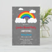 Rainbow gender onthult uitnodiging (Staand voorkant)