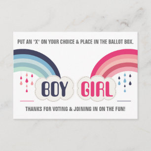 RAINBOW GENDER REVEAL STEMMING BALLOT Uitnodiging