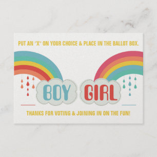 RAINBOW GENDER REVEAL STEMMING BALLOT Uitnodiging