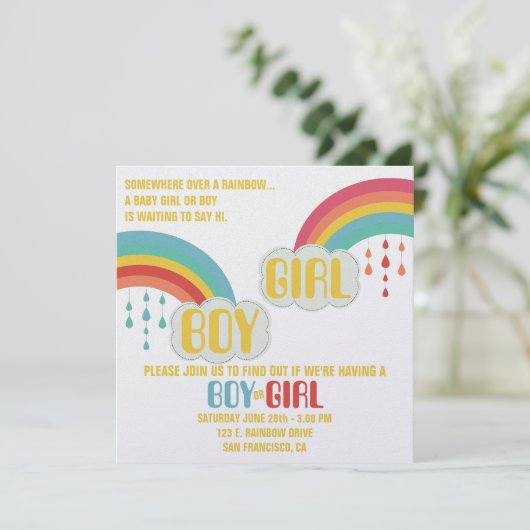 RAINBOW GENDER REVEY KAART (Staand voorkant)