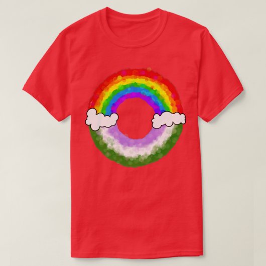 Rainbow genderqueer t-shirt (Design voorkant)