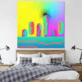 Rainbow Geo spectaculair Canvas Afdruk (Insitu (Slaapkamer))