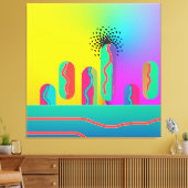 Rainbow Geo spectaculair Canvas Afdruk (Insitu (Woonkamer))