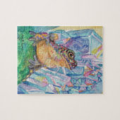 Rainbow Geode Toad waterverf art Legpuzzel (Horizontaal)