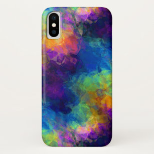 Rainbow Geologic Crystal Abstract Patroon iPhone X Hoesje