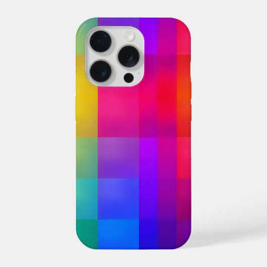 Rainbow Geometric Abstract Gradient Design iPhone Hoesje (Achterkant)