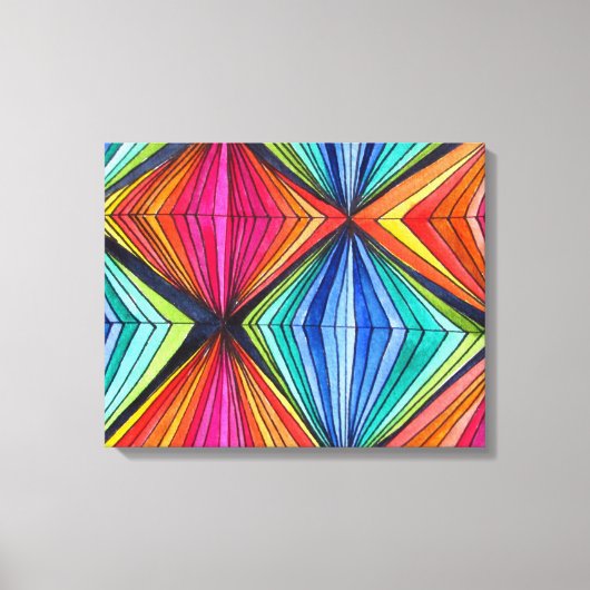Rainbow Geometric Graphic Art canvas Afdruk (Voorkant)