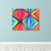 Rainbow Geometric Graphic Art canvas Afdruk (Insitu (Houten vloer))