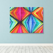 Rainbow Geometric Graphic Art canvas Afdruk (Insitu (Houten vloer))