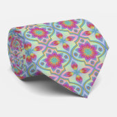 Rainbow Geometric Pattern Necktie Stropdas (Opgerold)