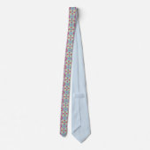 Rainbow Geometric Pattern Necktie Stropdas (Achterkant)