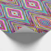 Rainbow Geometric Tribal Design Wrapping Paper Cadeaupapier (Hoek)