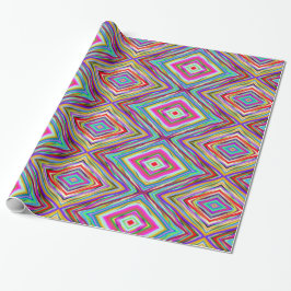 Rainbow Geometric Tribal Design Wrapping Paper Cadeaupapier