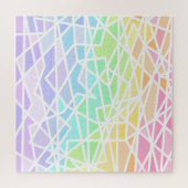 Rainbow Geometric uitdagend Jigzaag Puzzle Legpuzzel (Horizontaal)