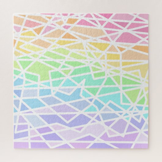 Rainbow Geometric uitdagend Jigzaag Puzzle Legpuzzel (Verticaal)