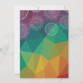 Rainbow geometry mandala verrassingsfeestuitnodigi kaart (Achterkant)
