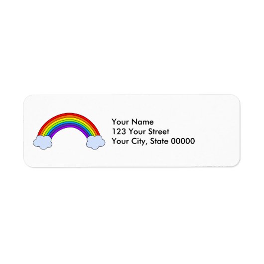 Rainbow Gepersonaliseerd Etiket (Voorkant)
