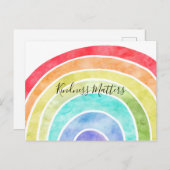 Rainbow gepersonaliseerd inspirerend quote briefkaart (Voorkant / Achterkant)