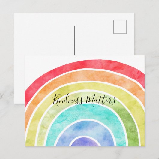 Rainbow gepersonaliseerd inspirerend quote briefkaart (Voorkant / Achterkant)