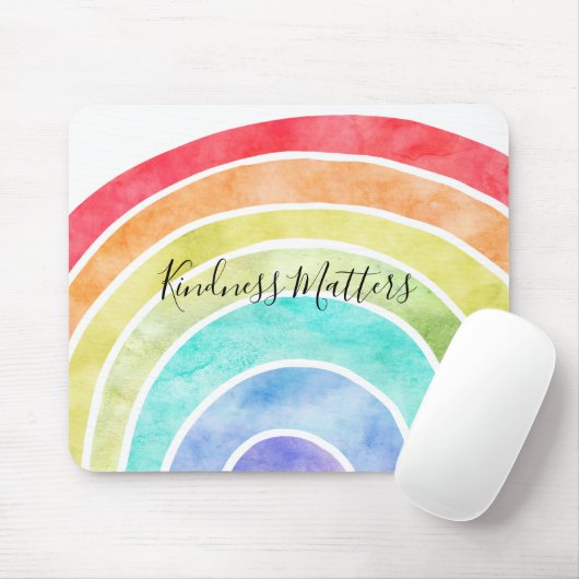 Rainbow gepersonaliseerd inspirerend quote muismat (Met muis)