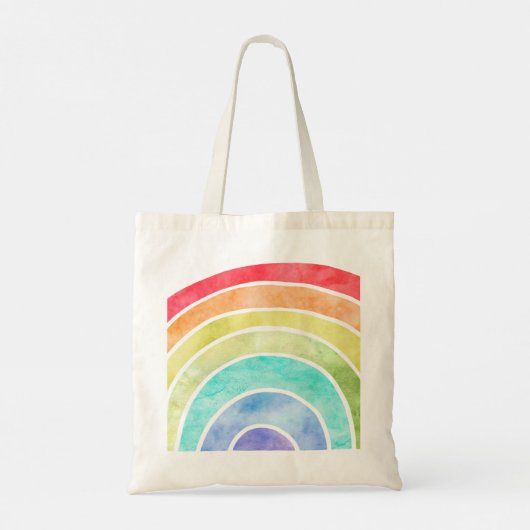 Rainbow gepersonaliseerd inspirerend quote tote bag (Achterkant)