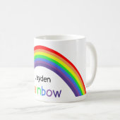 Rainbow - gepersonaliseerd, jouw naam koffiemok (Voorkant rechts)