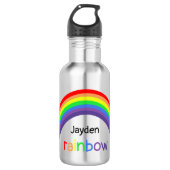 Rainbow - gepersonaliseerd, jouw naam waterfles  (Voorkant)