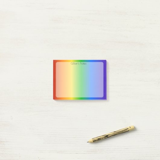Rainbow Gepersonaliseerd Post-it® Notes (Op bureau)