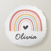 Rainbow gepersonaliseerd rond kussen (Voorkant)
