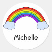 Rainbow Gepersonaliseerd Ronde Sticker (Voorkant)