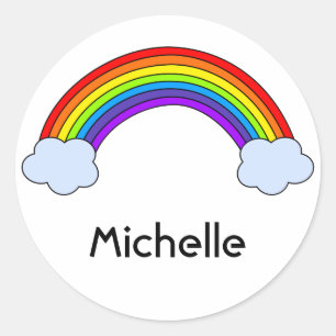 Rainbow Gepersonaliseerd Ronde Sticker