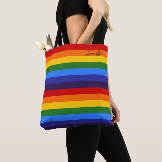Rainbow Gepersonaliseerd Tote Bag (Dichtbij)