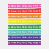 Rainbow Gepersonaliseerde Kinder naam Blanket Gift Fleece Deken (Voorkant)