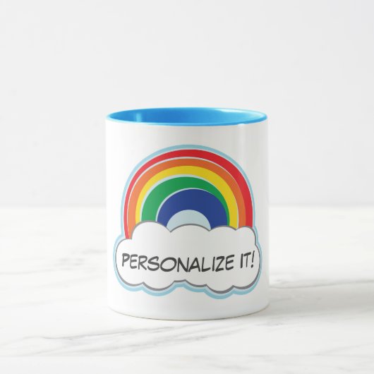 RAINBOW | gepersonaliseerde mug Mok (Midden)