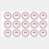 Rainbow Gepersonaliseerde naam School Modern Labels (Vel)