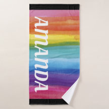 Rainbow Gepersonaliseerde naam Wishanddoek
