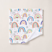 Rainbow Gepersonaliseerde naam Woordhanddoekset Bad Handdoek (Wasdoekje)