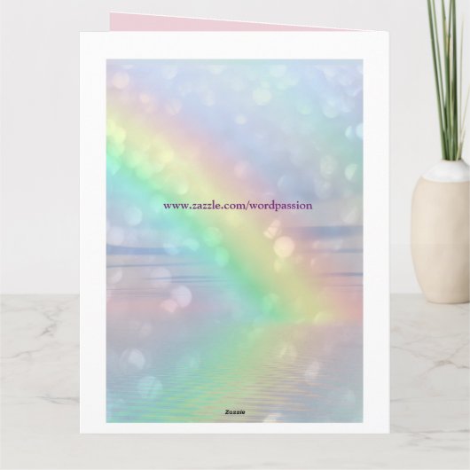 Rainbow Gepersonaliseerde Pensioen Kaart (Achterkant)