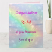 Rainbow Gepersonaliseerde Pensioen Kaart (Voorkant)