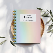 Rainbow gepersonaliseerde planner met aangepaste n